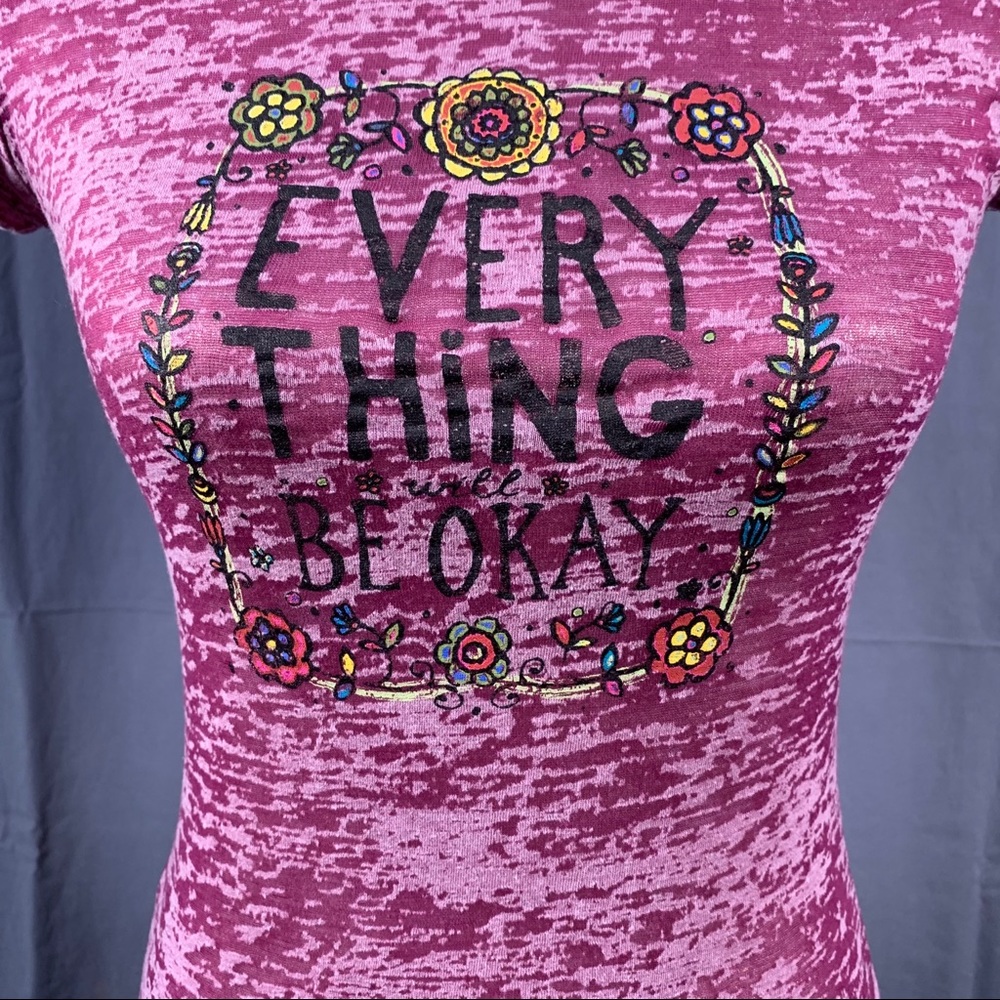 NEW Natural Life Purple Boho Burnout Tee (S) - Picture 4 of 13